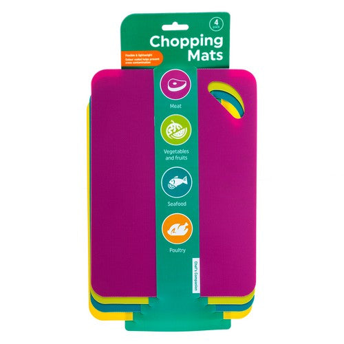 Chopping Mat Flexible Multicolour - 4 Pack 1 Piece - Dollars and Sense