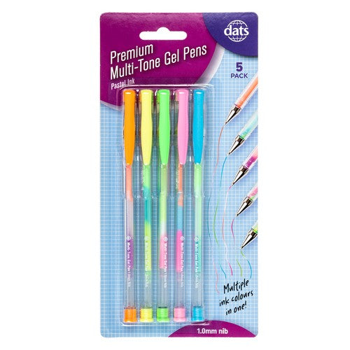 Premium Multi-Tone Gel Pens Mixed Pastel Colours - 3 Pack 1 Piece - Dollars and Sense