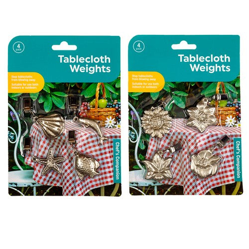 Tablecloth Weight with Clips - 4 Pack 1 Piece Assorted - Dollars and Sense