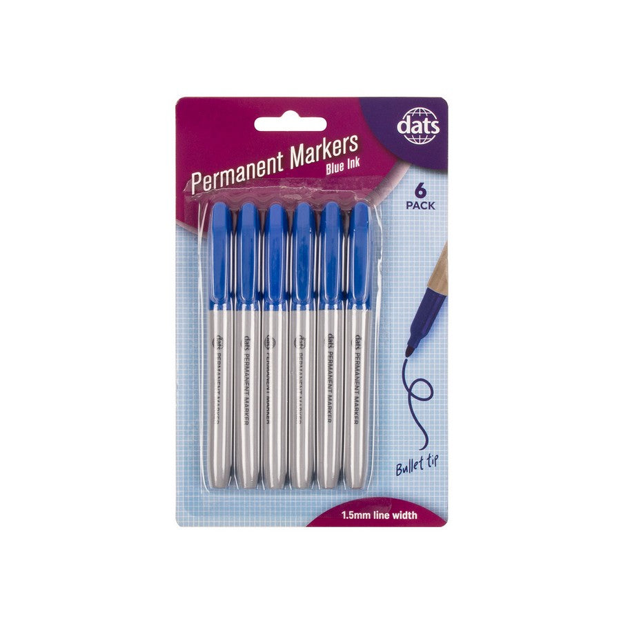 Permanent Marker Pen Blue Ink - Dollars and Sense