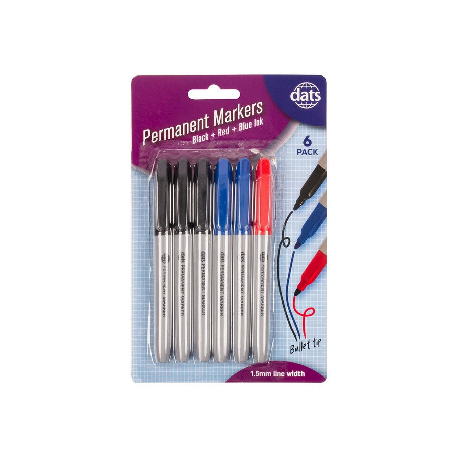Permanent Marker Pens Assorted Ink - Dollars and Sense