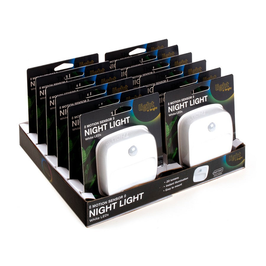 Night Light Motion Sensor White - Dollars and Sense