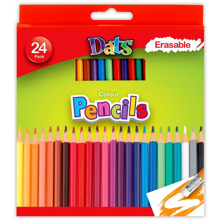 Erasable Colour Pencils with Eraser - Dollars and Sense