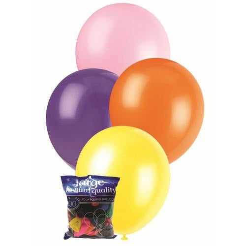 Assorted - 100 x 30cm (12) Decorator Balloons