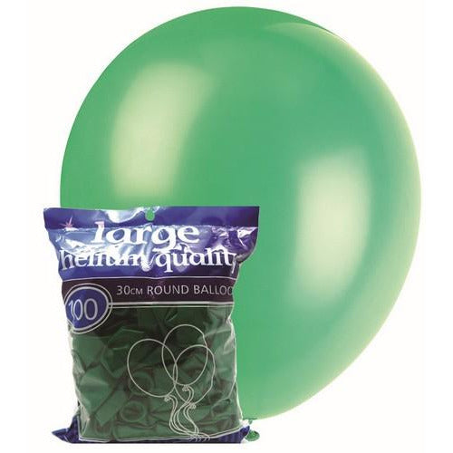 Green - 100 x 30cm (12) Decorator Balloons