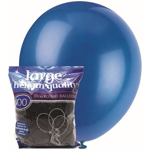 Sapphire Blue - 100 x 30cm (12) Decorator Balloons