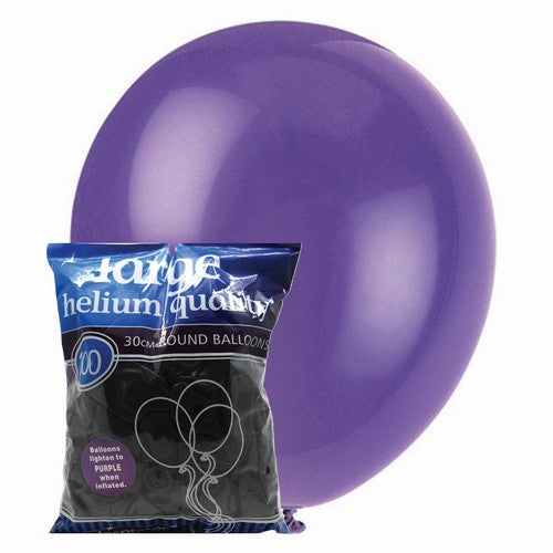Purple - 100 x 30cm (12) Decorator Balloons