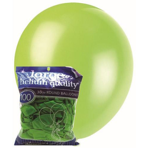 Lime Green - 100 x 30cm (12) Decorator Balloons