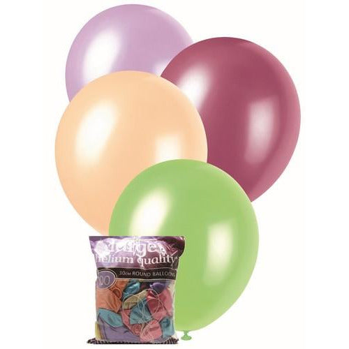 Assorted - 100 x 30cm (12) Pearl Balloons