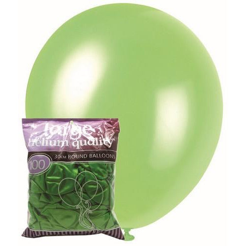 Lime Green - 100 x 30cm (12) Pearl Balloons