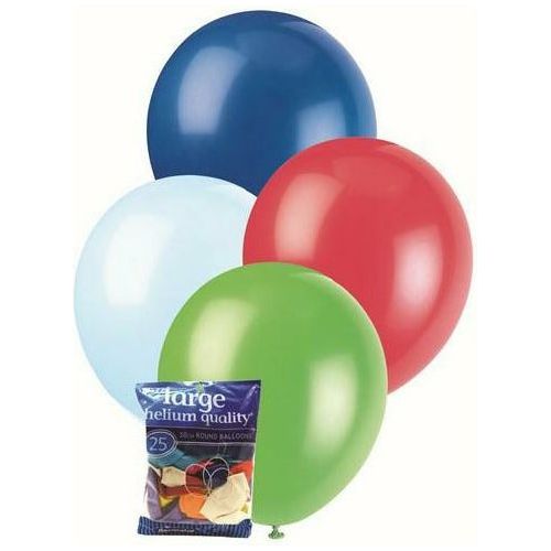 Assorted Colours Latex Decorator Balloons 30cm 25Pk - Dollars and Sense
