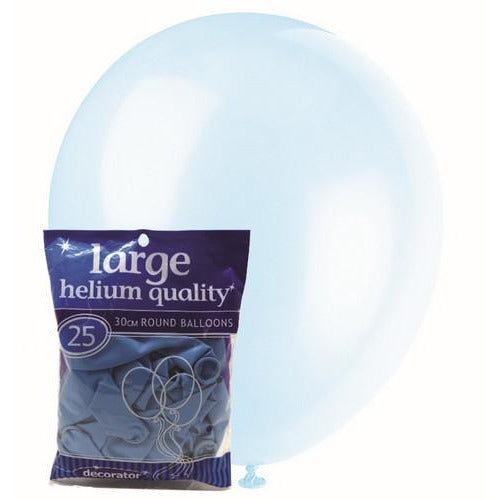 Sky Blue - 25 x 30cm (12) Decorator Balloons