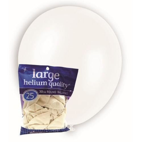 White - 25 x 30cm (12) Decorator Balloons
