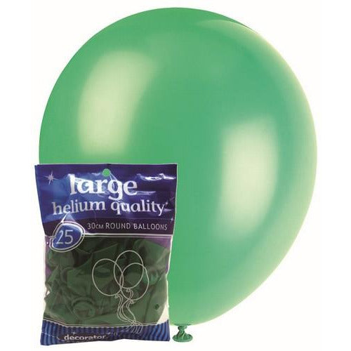 Green - 25 x 30cm (12) Decorator Balloons