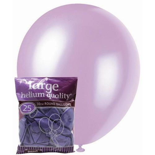 Lavender - 25 x 30cm (12) Pearl Balloons