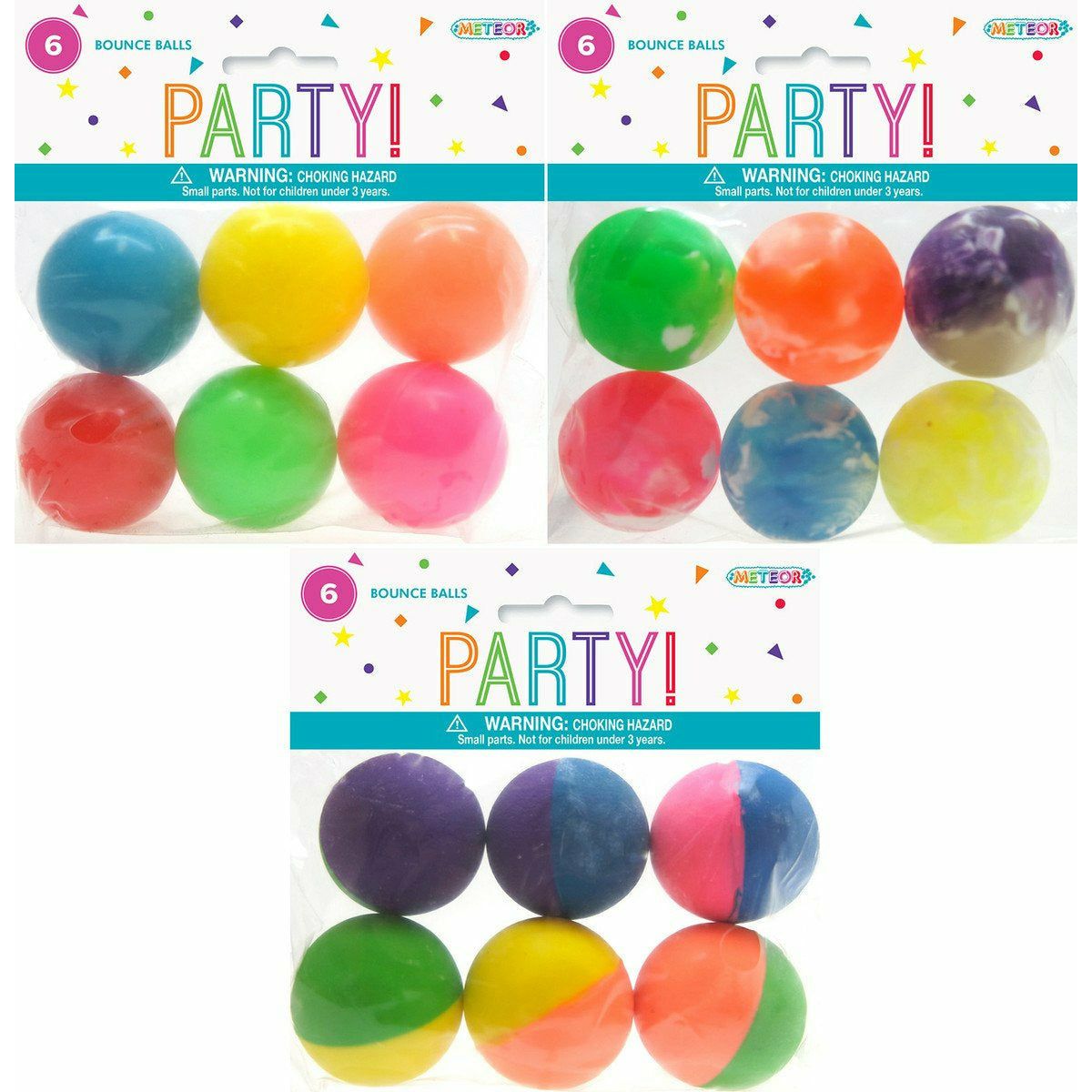 Hi Bounce Balls - Party Favors 6Pk - Dollars and Sense