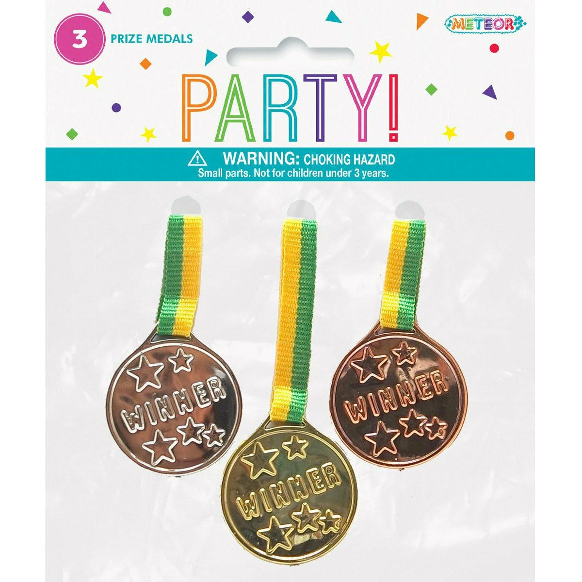 Winner Medals Party Favors Gold Silver and Bronze 3Pk - Dollars and Sense
