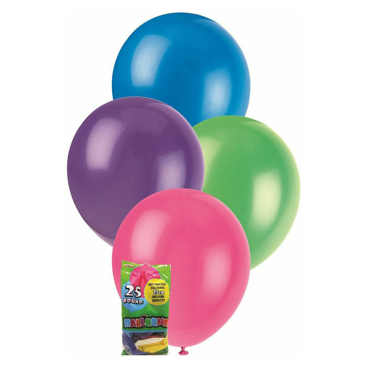 Assorted Decoration Balloons 25cm 25Pk - Dollars and Sense