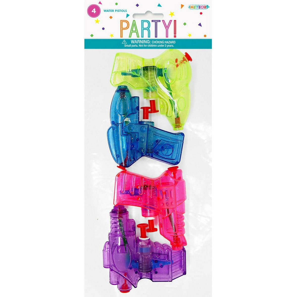 Water Pistols Plastic - 4 Pack 1 Piece - Dollars and Sense