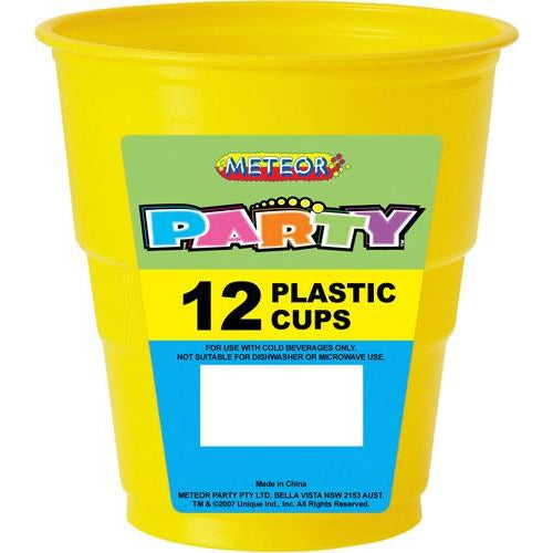 Sunflower Yellow 12 x 270ml Plastic Cups Default Title