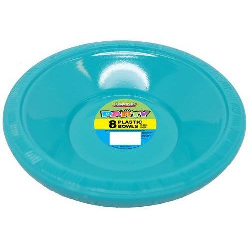 Caribbean Teal 8 x 18cm Plastic Bowls Default Title
