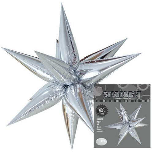 Glitz Starburst Silver 100cm Default Title