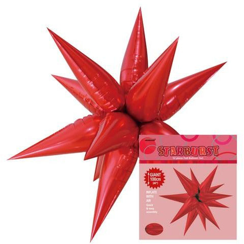 Glitz Starburst Red 100cm (40)