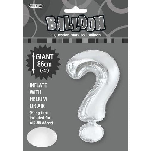 Silver ? Alphabet Foil Balloon 86cm Default Title