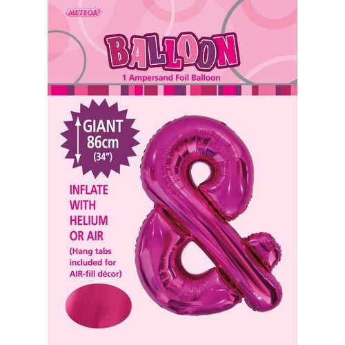 Hot Pink & Alphabet Foil Balloon 86cm Default Title