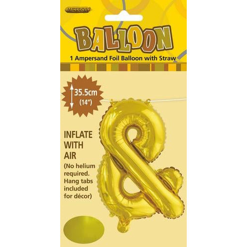 Gold & Alphabet Foil Balloon 35cm Default Title