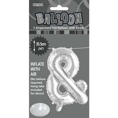 Silver & Alphabet Foil Balloon 35cm Default Title