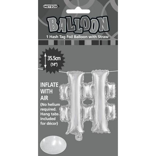 Silver # Alphabet Foil Balloon 35cm Default Title