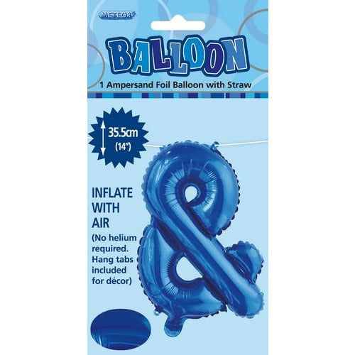 Royal Blue & Alphabet Foil Balloon 35cm Default Title