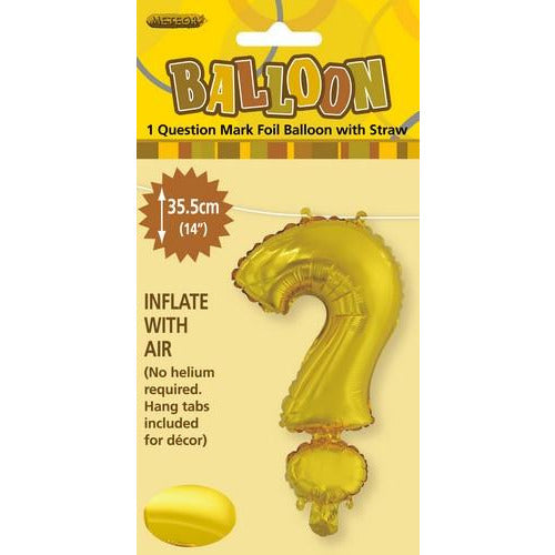 Gold ? Alphabet Foil Balloon 35cm Default Title