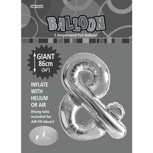 Silver & Alphabet Foil Balloon 86cm Default Title