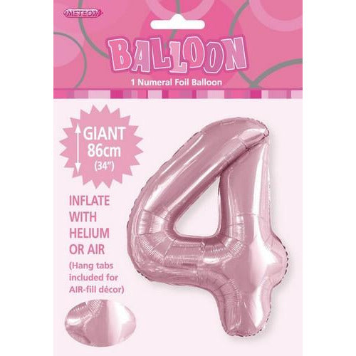 Number 4 Pink Foil Balloon 86cm Default Title