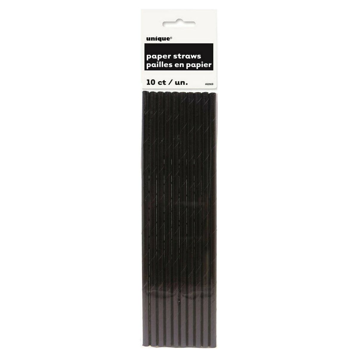 Black Foil Paper Straws - 10 Pack 1 Piece - Dollars and Sense