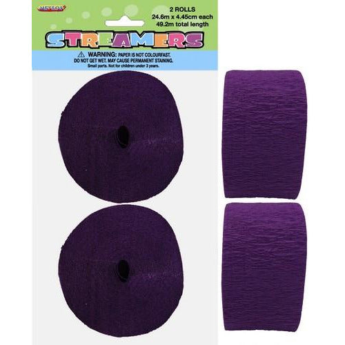 Crepe Streamers Deep Purple 2 x 24m Default Title