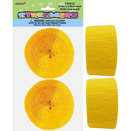 Crepe Streamers Sunflower Yellow 2 x 24m Default Title