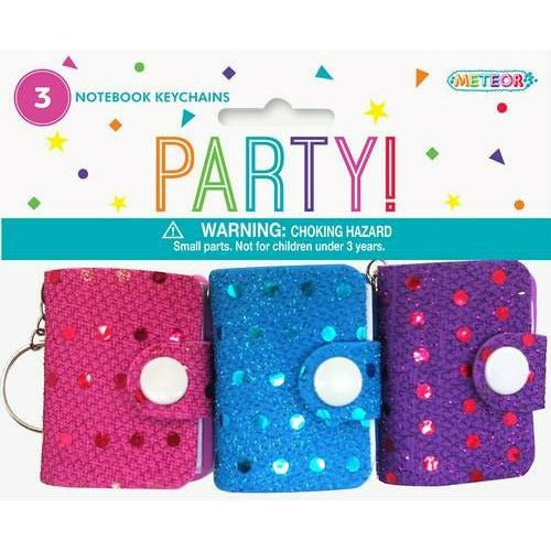 Sequin Keychain Notebook Party Favors 3Pk - Dollars and Sense