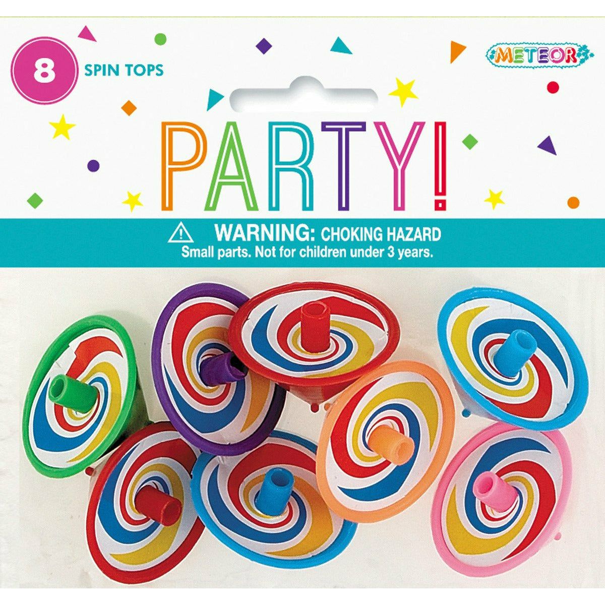 Spin Tops Party Favors 8Pk - Dollars and Sense
