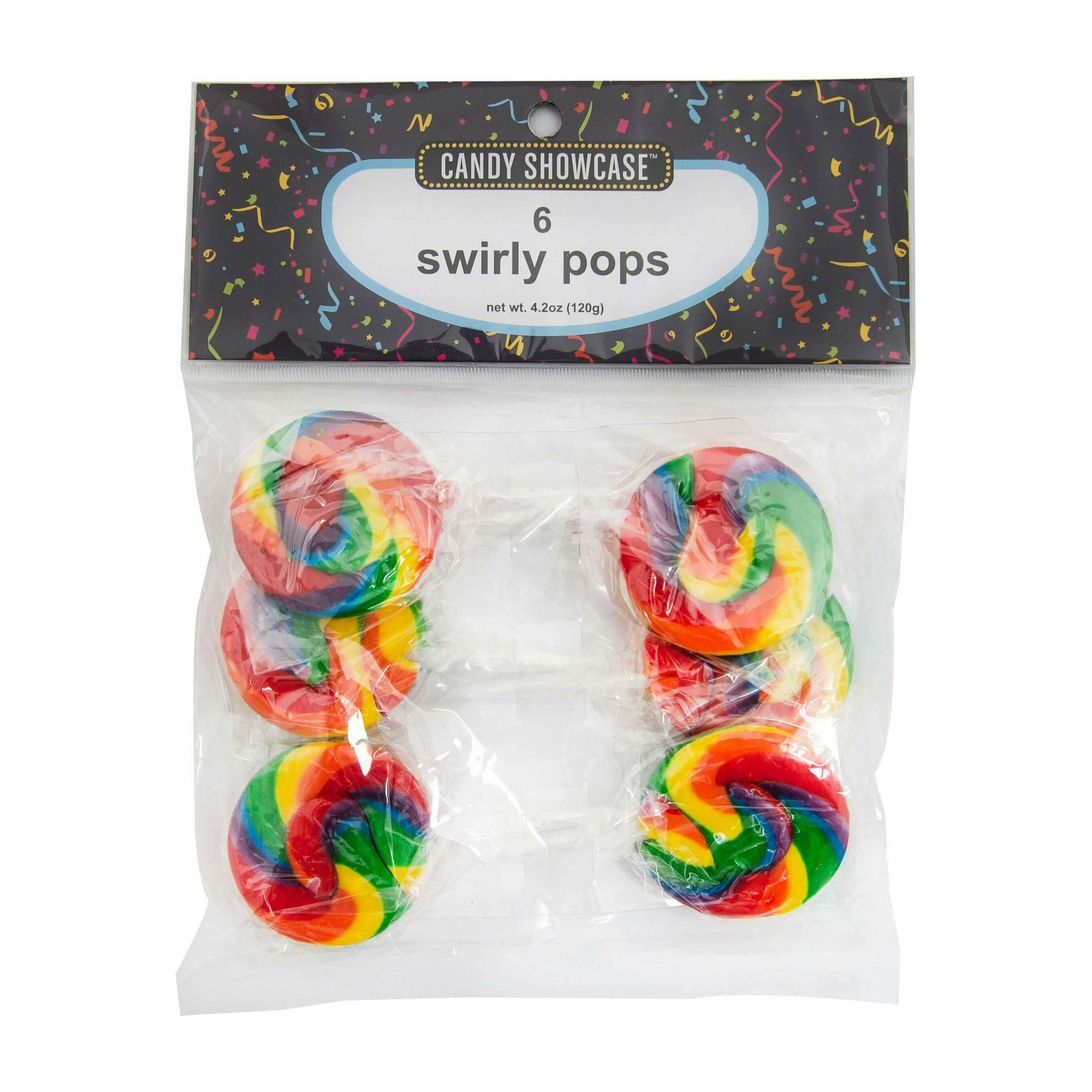 Lolliland Candy Showcase Rainbow Swirly Pops Bag - 120g