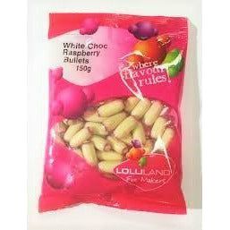 Lolliland White Raspberry Bullets - 150g