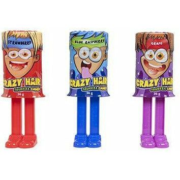 Fun Frenzy Crazy Hair Squeeze Candy Assorted - 36g - Dollars and Sense