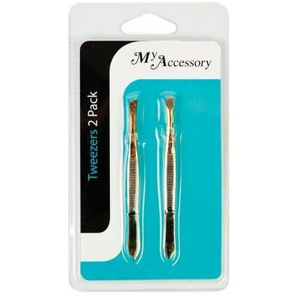 Tweezers Slanted and Straight Styles - 2 Pack 1 Piece - Dollars and Sense