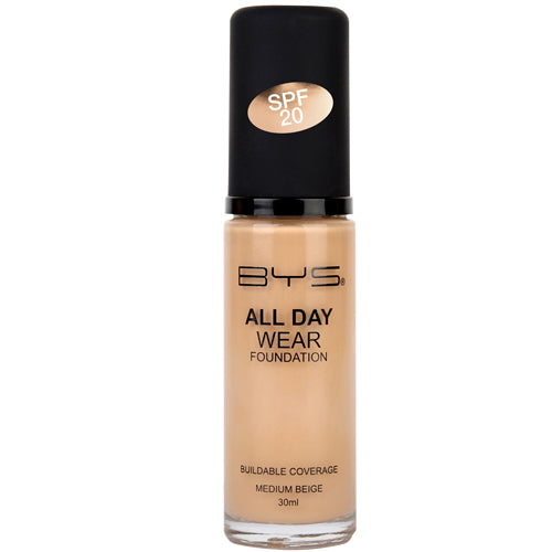 BYS All Day Wear Foundation 02 Medium Beige - 30ml - Dollars and Sense