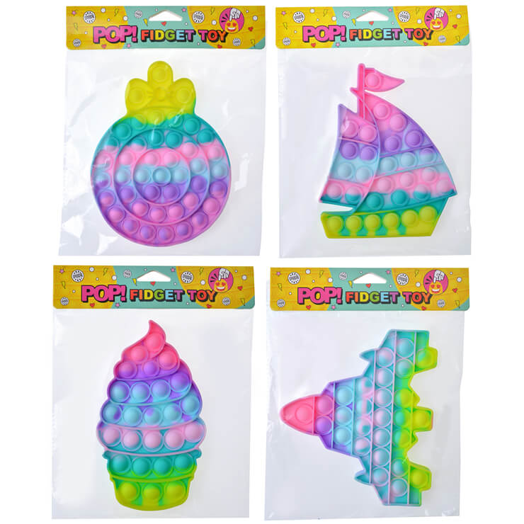 Pop Fidget Toy Rainbow Pastel - 1 Piece Assorted - Dollars and Sense