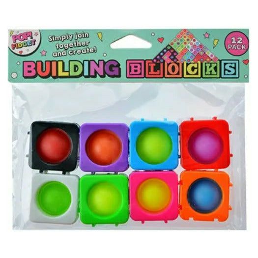 Pop Fidget Building Blocks - 8 Pack 1 Piece - Dollars and Sense