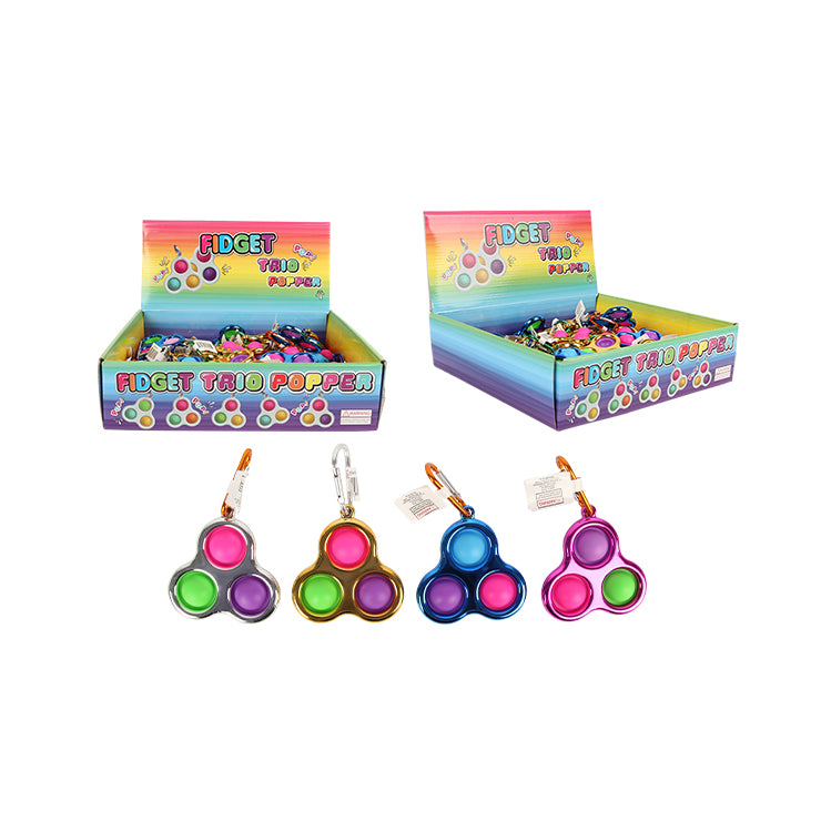 Pop Fidget Toy Keyring Trio - 1 Piece Assorted - Dollars and Sense