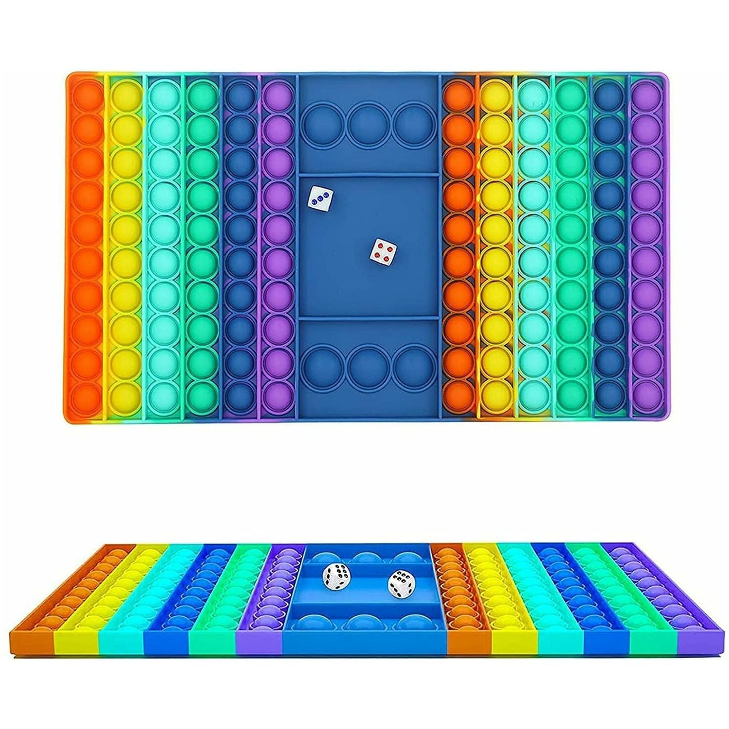Pop Fidget Toy Large Board Game - Bright Rainbow - Dollars and Sense